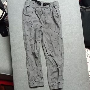 Gray Patterned Jogger Pants